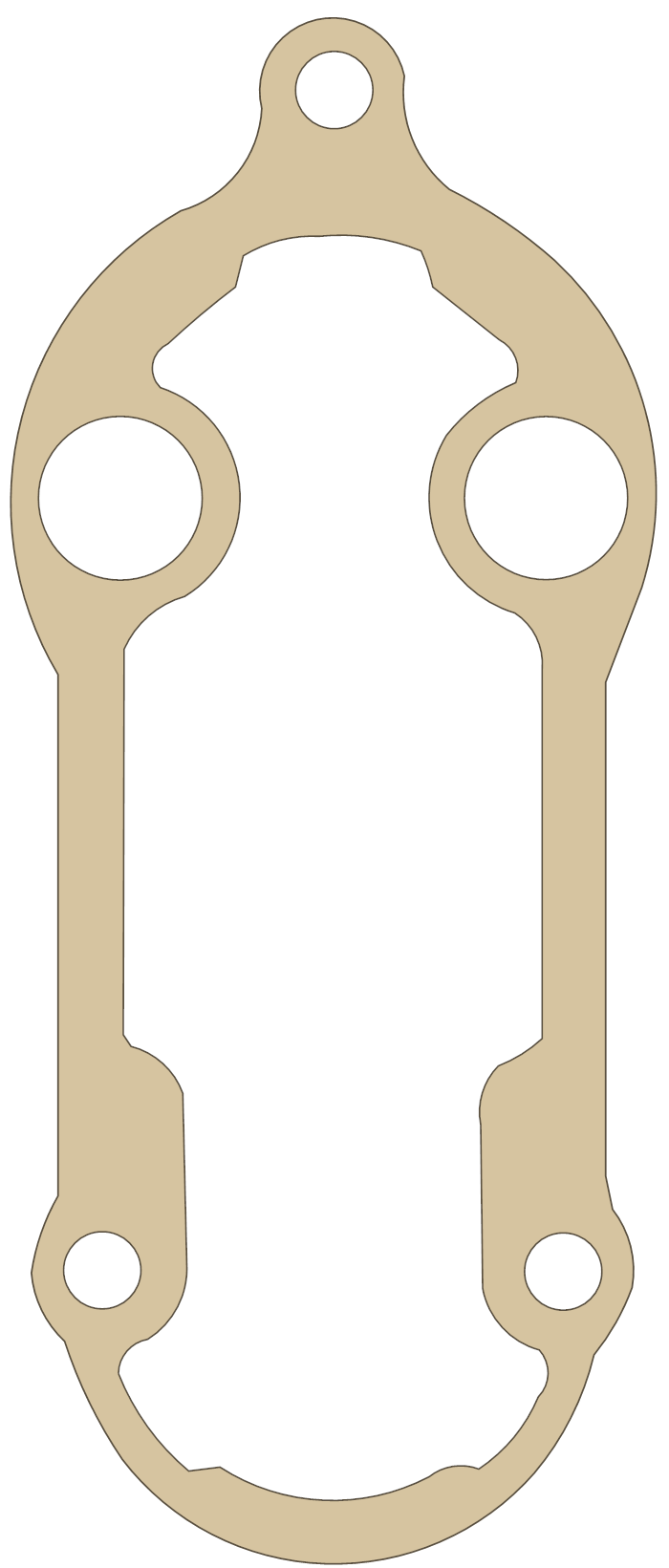 Yamaha XV750 Shifter Cover gasket outline