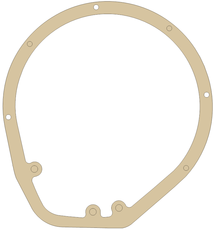 Yamaha 6K8-81365-00 gasket outline, OEM 6K8-81365-00, B material