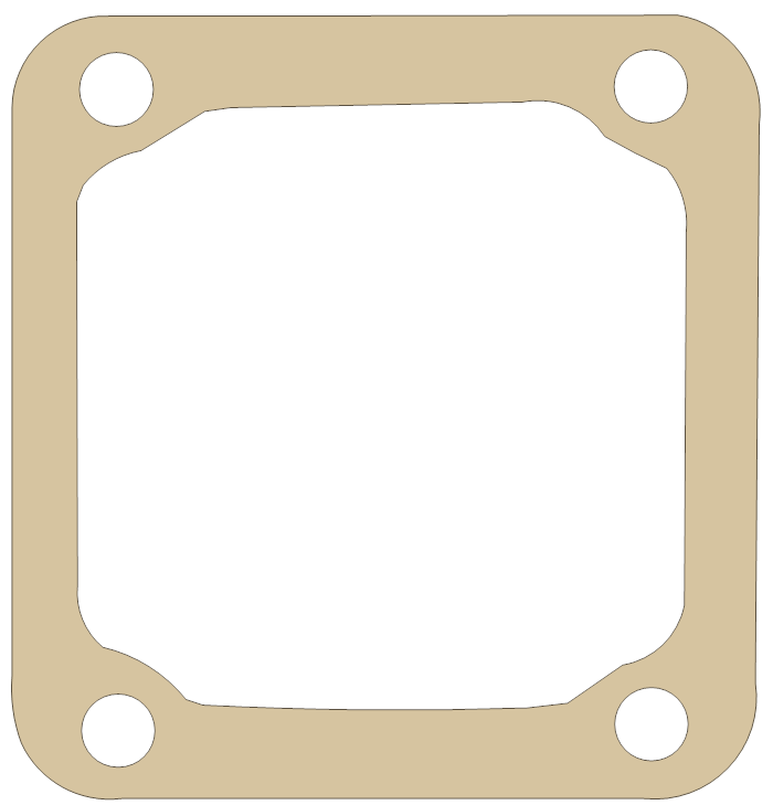 Yamaha Gasket gasket outline, OEM 3GG-13621-00, A material