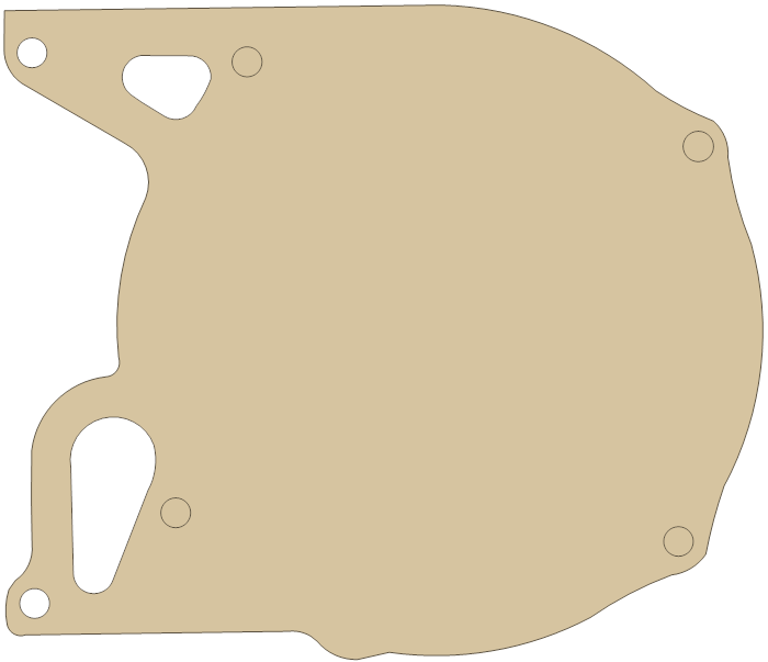 Yamaha Gasket gasket outline, OEM 525-15455-00, A material