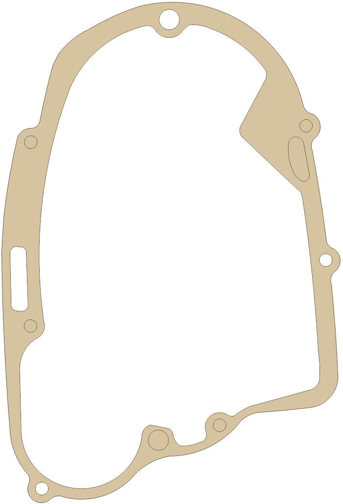 Yamaha Gasket gasket outline, OEM 4YZ-15451-00, A material