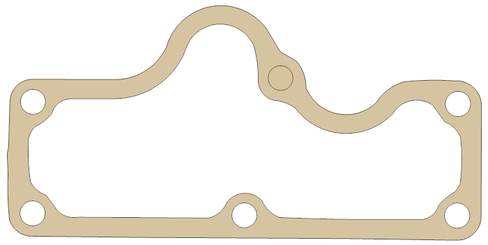 Yamaha 1J7-11169-10 gasket outline, OEM 1J7-11169-10, A material