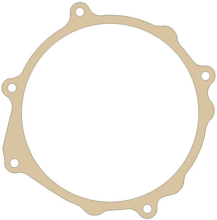 Yamaha IT250 Crankcase Cover gasket outline