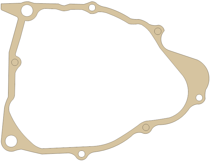 Yamaha 19W-15451-02 gasket outline, OEM 19W-15451-02, A material