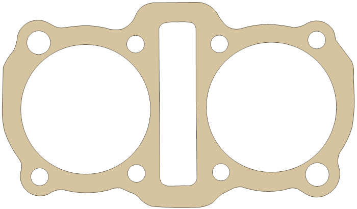 Yamaha 256-11351-11 gasket outline, OEM 256-11351-11, B material