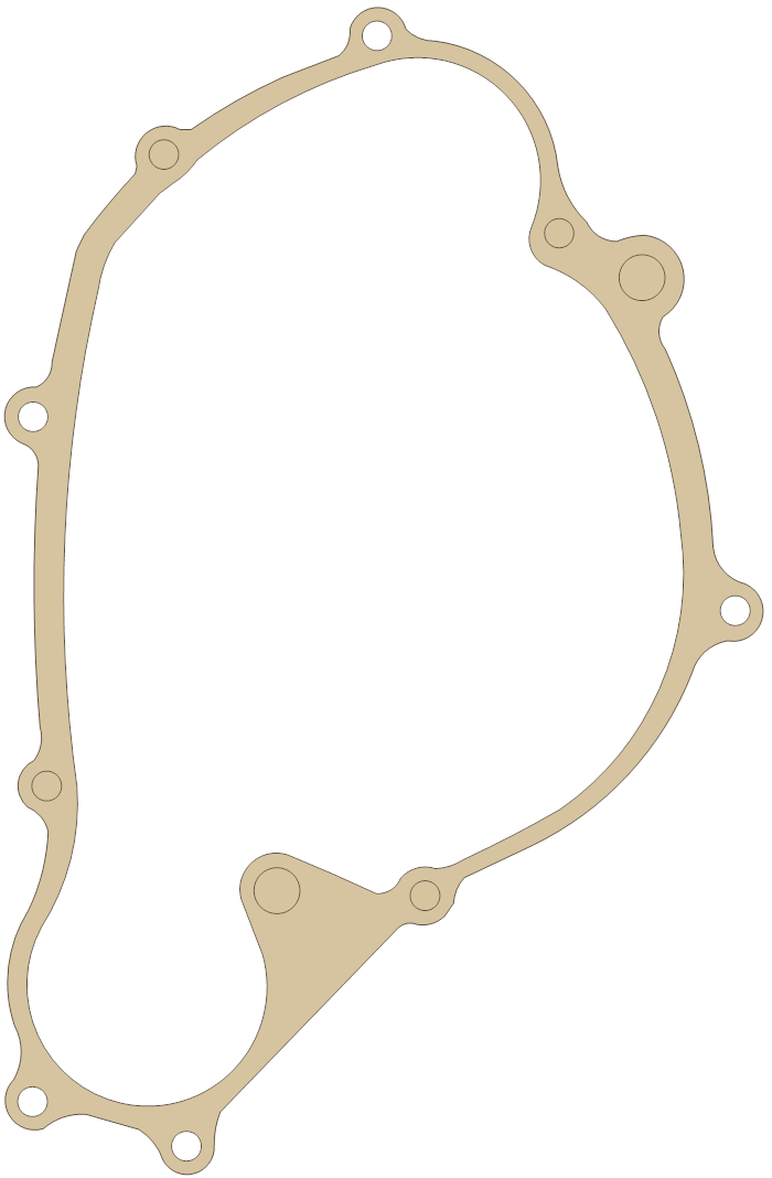 Yamaha Gasket gasket outline, OEM 5XZ-15451-00, A material