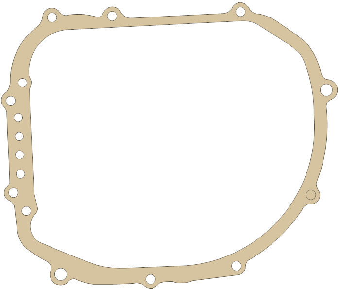 Yamaha Gasket gasket outline, OEM 3HE-15462-00, D material