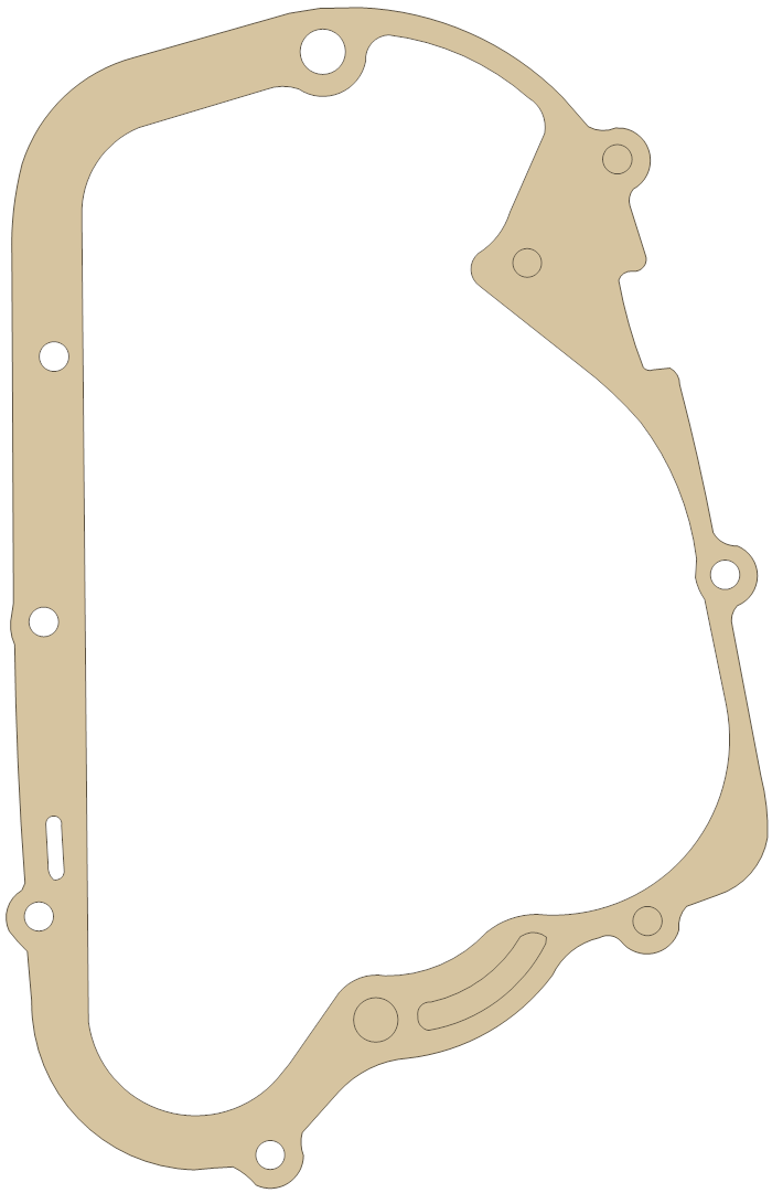 Yamaha Gasket gasket outline, OEM 252-15451-00, A material