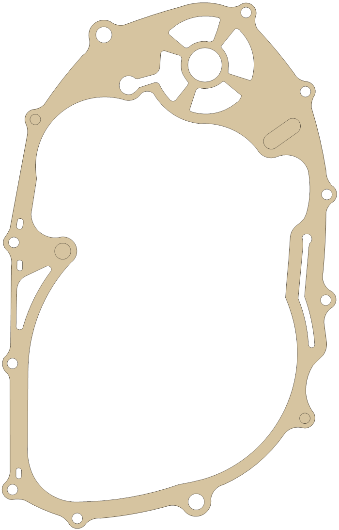 Yamaha Gasket gasket outline, OEM 224-15461-00, A material