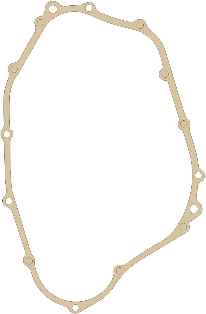 Yamaha Crankcase Cover gasket outline, OEM 2H7-15451-01, A material