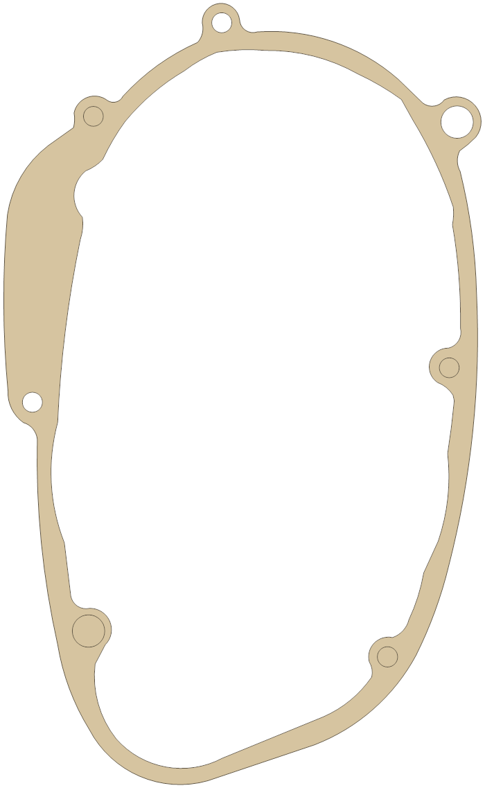 Yamaha Gasket gasket outline, OEM 117-15451-00, A material