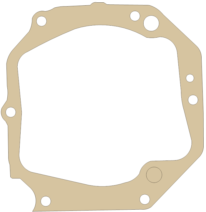 Yamaha XVZ13 Crankcase Cover 2 gasket outline