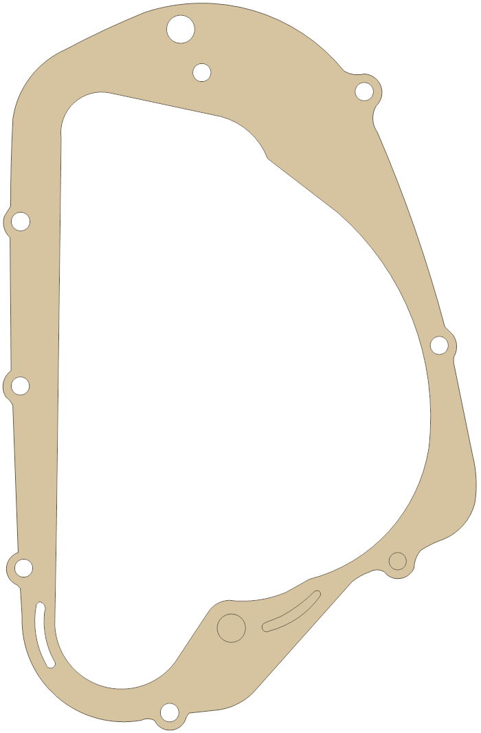 Yamaha Gasket gasket outline, OEM 174-15451-00, A material