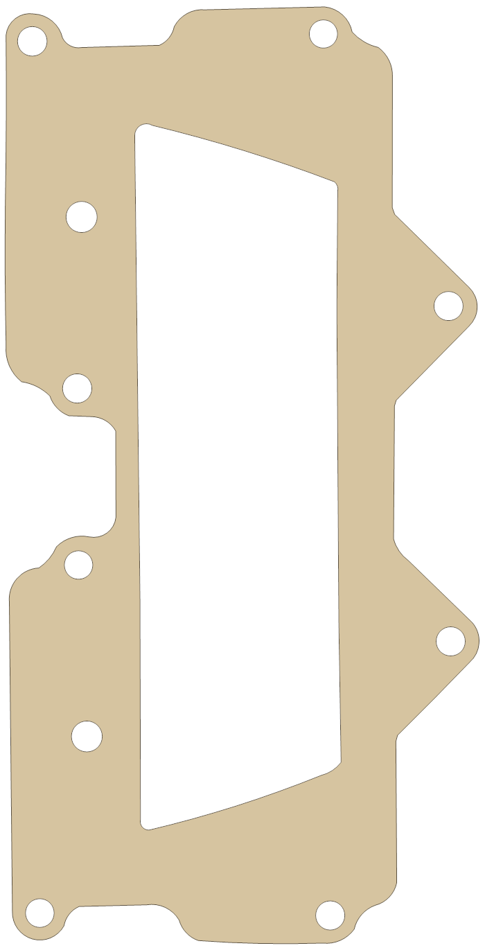 Yamaha Gasket gasket outline, OEM 6M6-13563-A1, A material