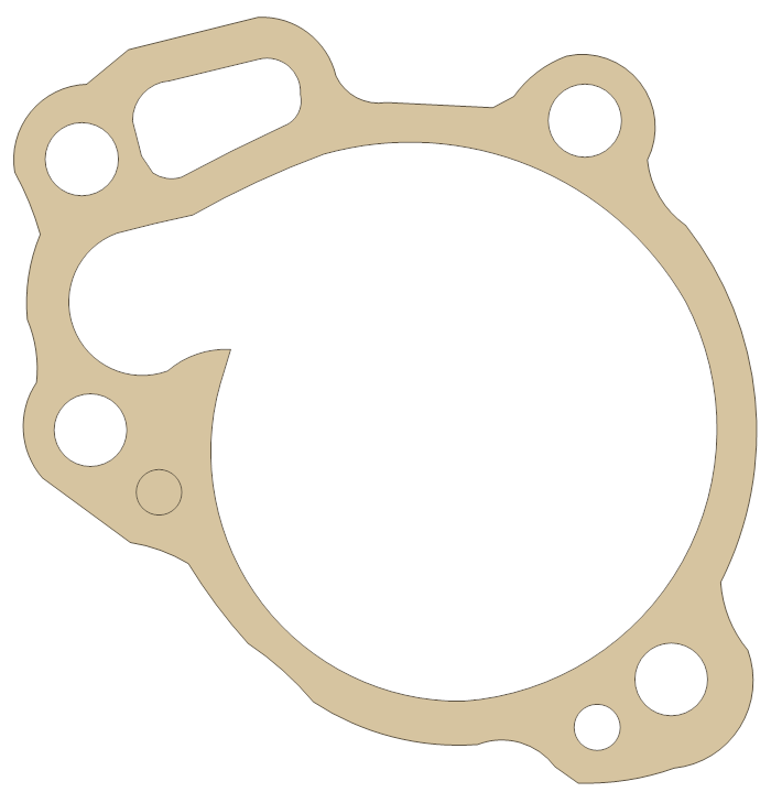 Yamaha Housing Cover 2 gasket outline, OEM 5X4-12428-00, A material