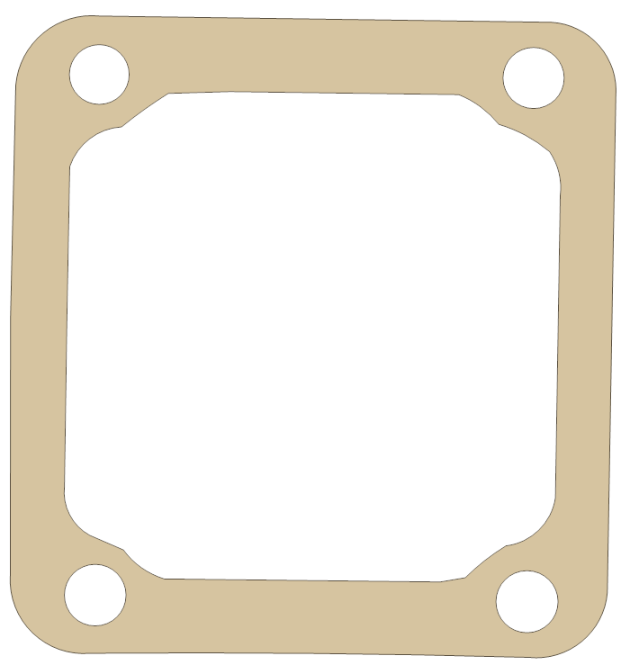 Yamaha Gasket gasket outline, OEM 55K-13621-01, B material