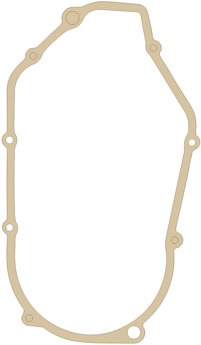 Yamaha Gasket gasket outline, OEM 168-15451-00, A material