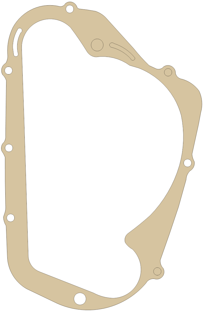 Yamaha Gasket gasket outline, OEM 237-15324-00, A material