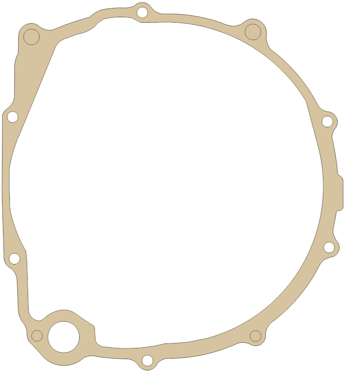 Yamaha 1AA-15461-10 gasket outline, OEM 1AA-15461-10, A material