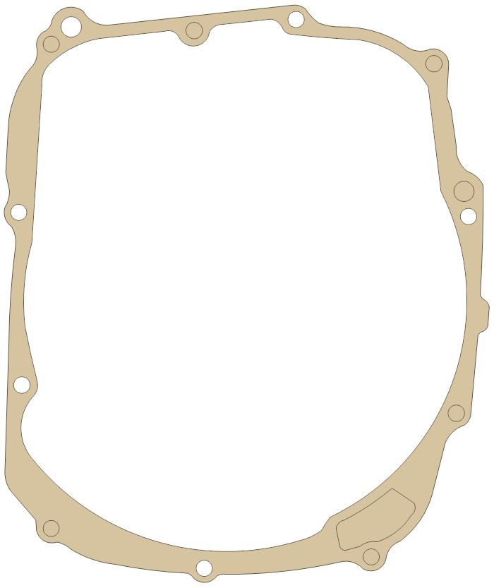 Yamaha FZR1000 Clutch Cover gasket outline