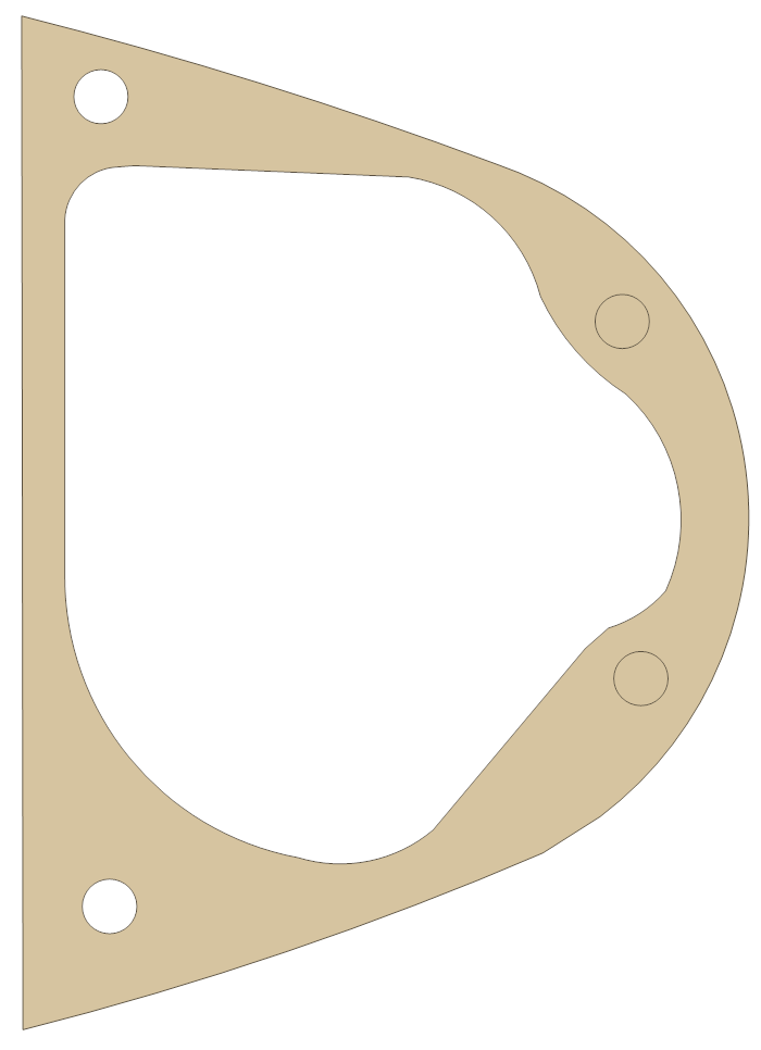 Yamaha 2A6-15456-01 gasket outline, OEM 2A6-15456-01, A material