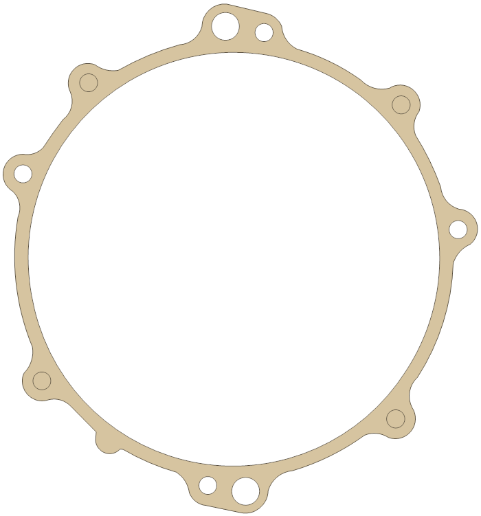 Yamaha YFM400FWNH Carb Cover 2 gasket outline