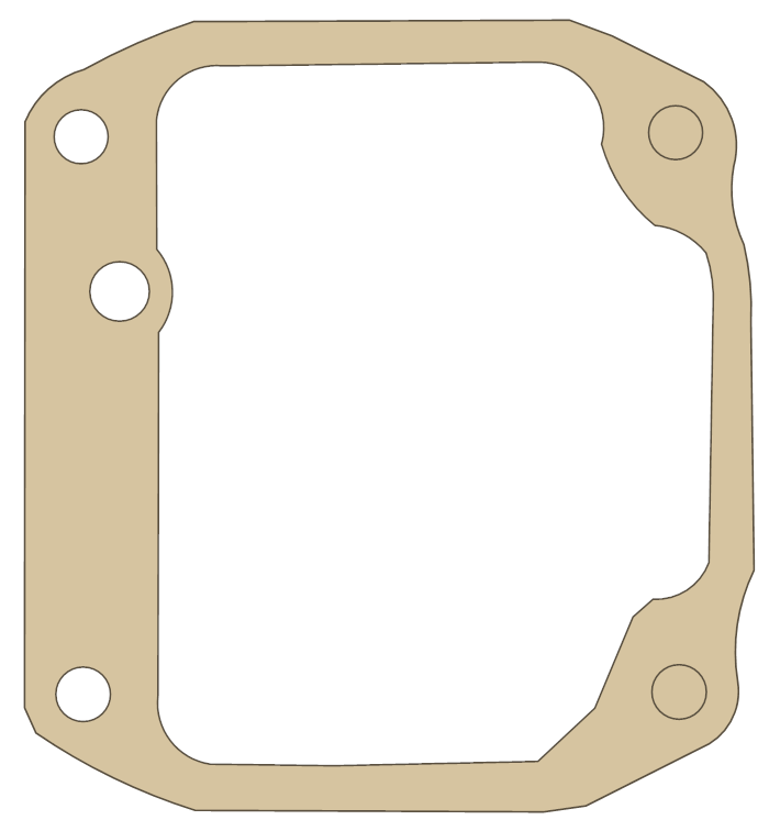 Yamaha 21V-14184-00 gasket outline, OEM 21V-14184-00, B material