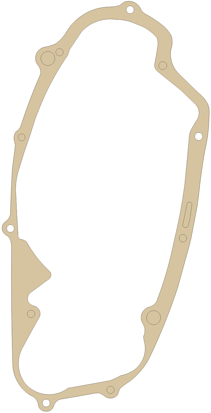 Yamaha Clutch Cover gasket outline, OEM 1M1-15461-01, A material