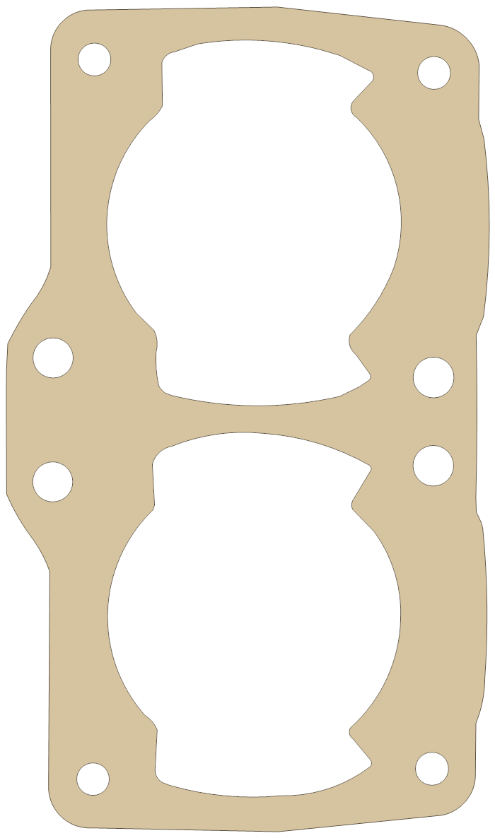Yamaha YFZ350 Banshee 1pc Case Matched Base gasket outline