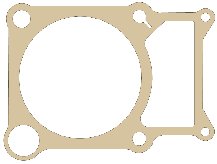Yamaha YFM400FWAH Cylinder Base gasket outline