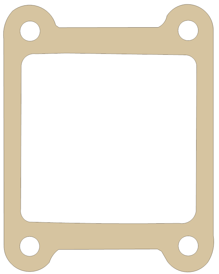 Yamaha YZ80 Reed gasket outline