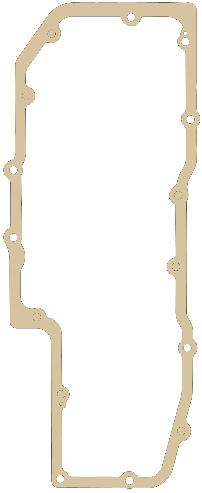 Yamaha 6B6-13557-01 gasket outline, OEM 6B6-13557-01, A material