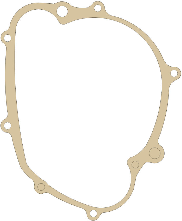 Yamaha 4V0-15462-01 gasket outline, OEM 4V0-15462-01, A material