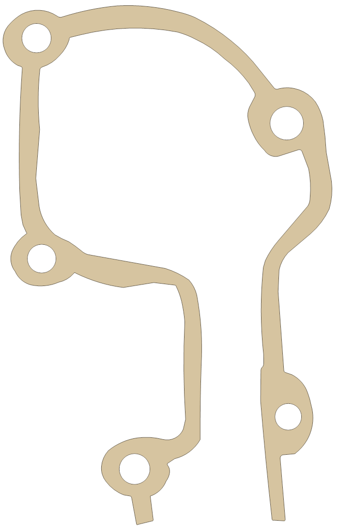 Yamaha YZ250 Power Valve gasket outline