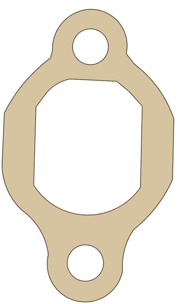 Yamaha YFM350U Tensioner gasket outline