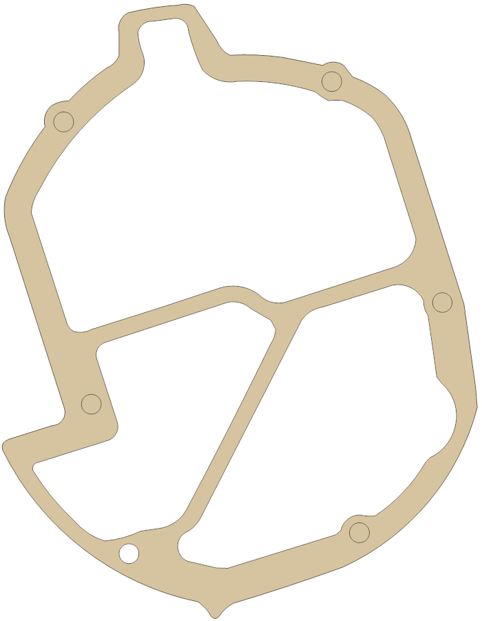 Yamaha Cover gasket outline, OEM 4FM-15463-00, A material