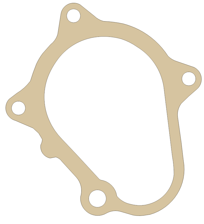 Yamaha Gasket 1 gasket outline, OEM 5LP-15455-00, A material