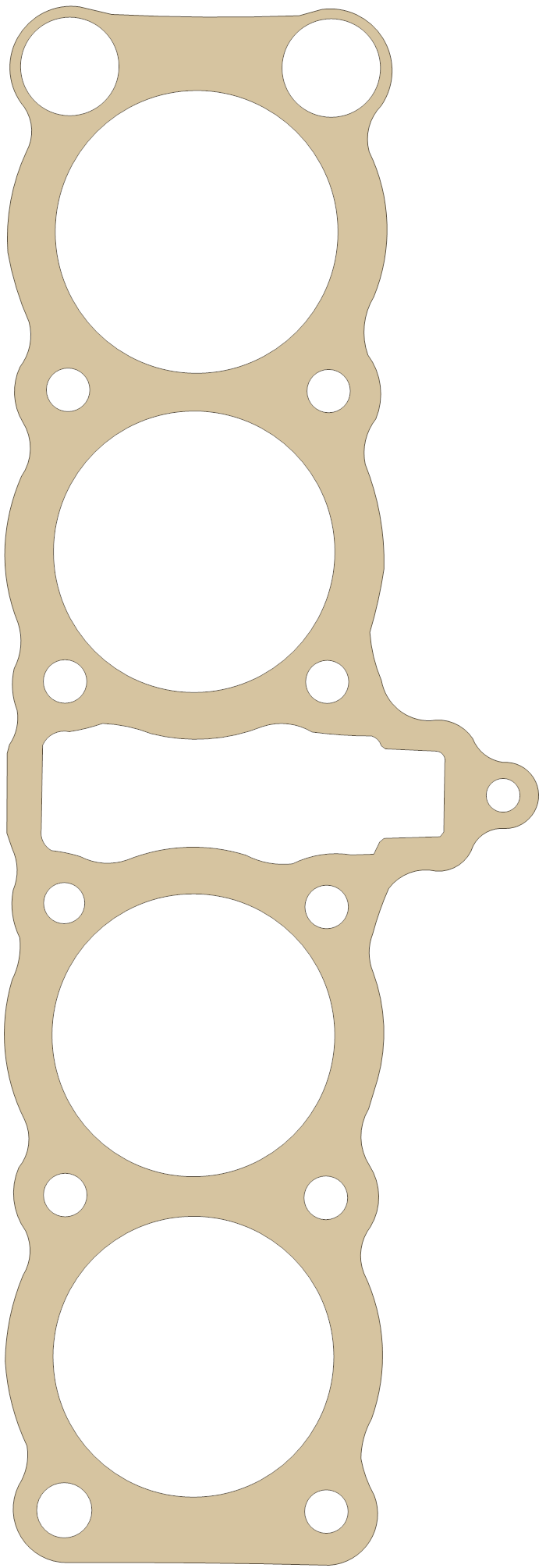 Yamaha XJ650 Cylinder Base gasket outline