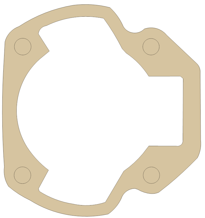 Yamaha GT80 Gasket gasket outline