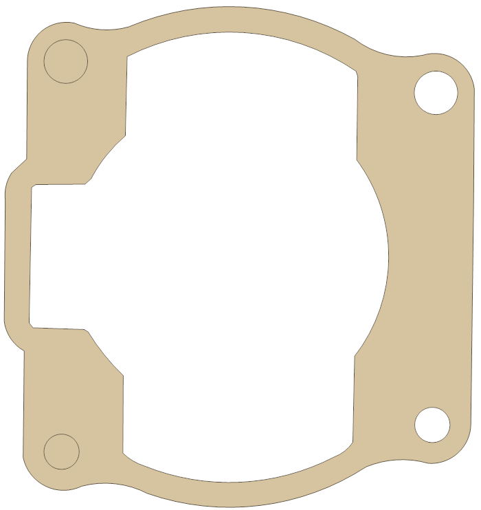 Yamaha IT200 Base gasket outline