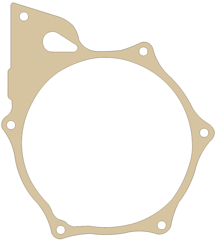 Yamaha RT180 Rotor Cover gasket outline