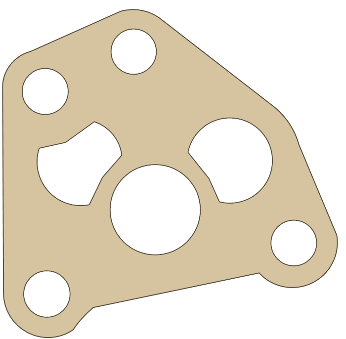 Yamaha YFM400A Pump Cover gasket outline
