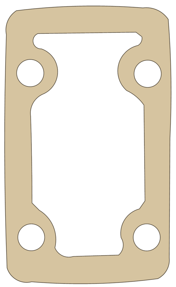 Yamaha TX650 Gasket gasket outline