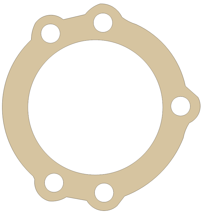 Yamaha TX650 Gasket gasket outline