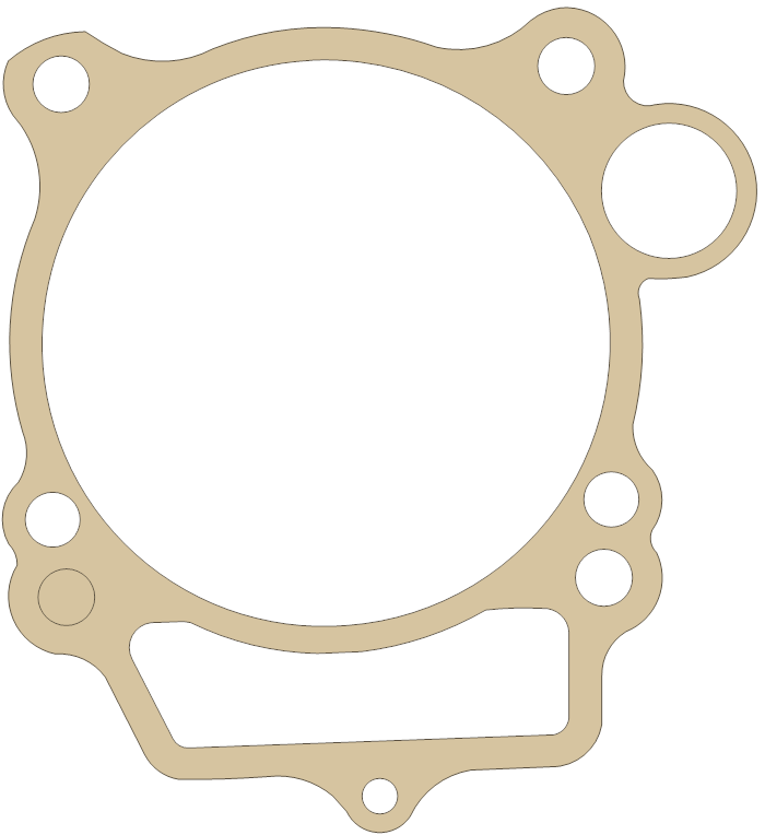 Yamaha YZ450F Cylinder Base gasket outline