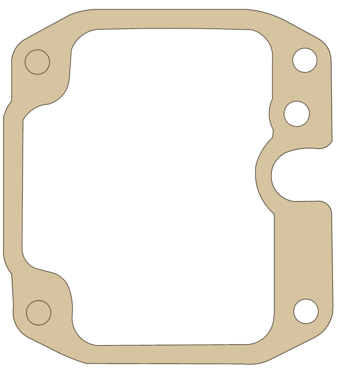 Yamaha Float Bowl gasket outline, OEM 24W-14184-00, A material