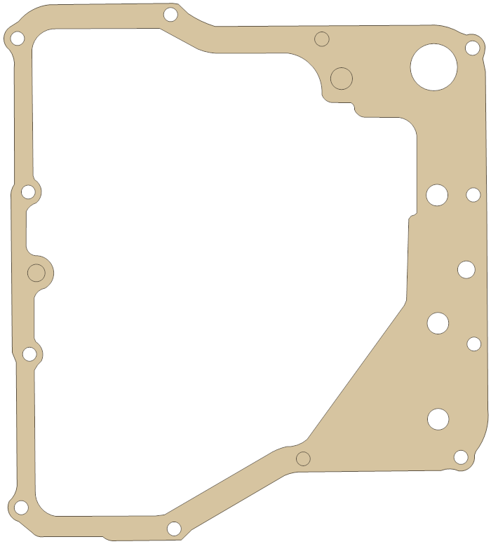 Yamaha Oil Pan gasket outline, OEM 4FM-13414-00, A material