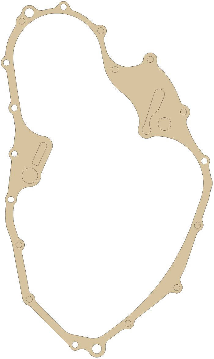 Yamaha Part Numbers 1S3-15462-00 gasket outline