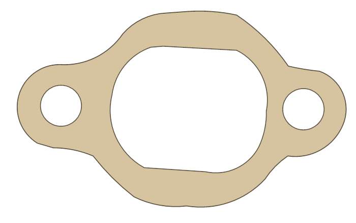 Yamaha YFM350X Warrior Tensioner Case gasket outline