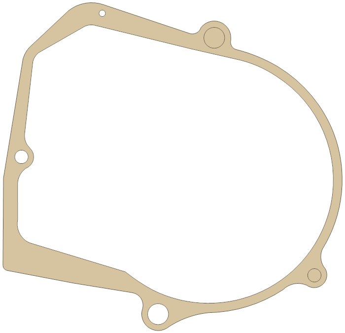 Yamaha YFM50 RAPTOR 50 Crankcase Cover gasket outline